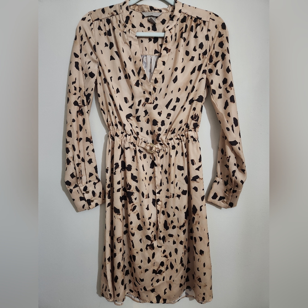 Long Sleeve Print Dress